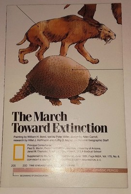 Title: March Toward Extinction (National Geographic Map)