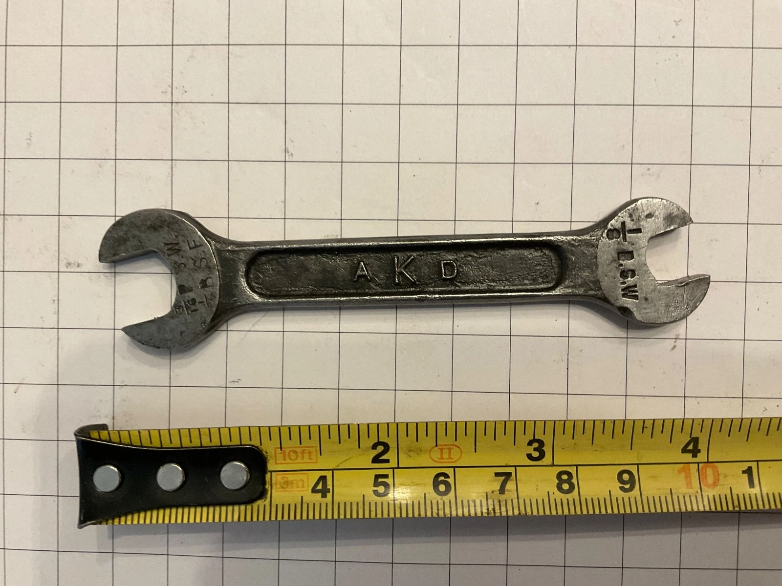 ABINGDON KING DICK AKD MOTORCYCLE SPANNER WRENCH RARE VINTAGE PART OF TOOL KIT
