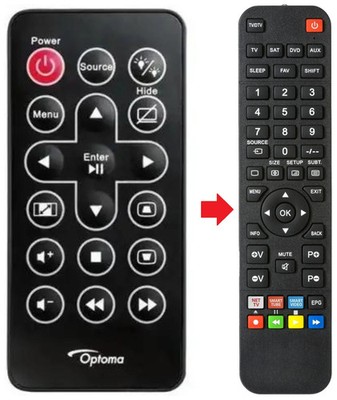 Afstandsbediening geschikt voor OPTOMA ML750E