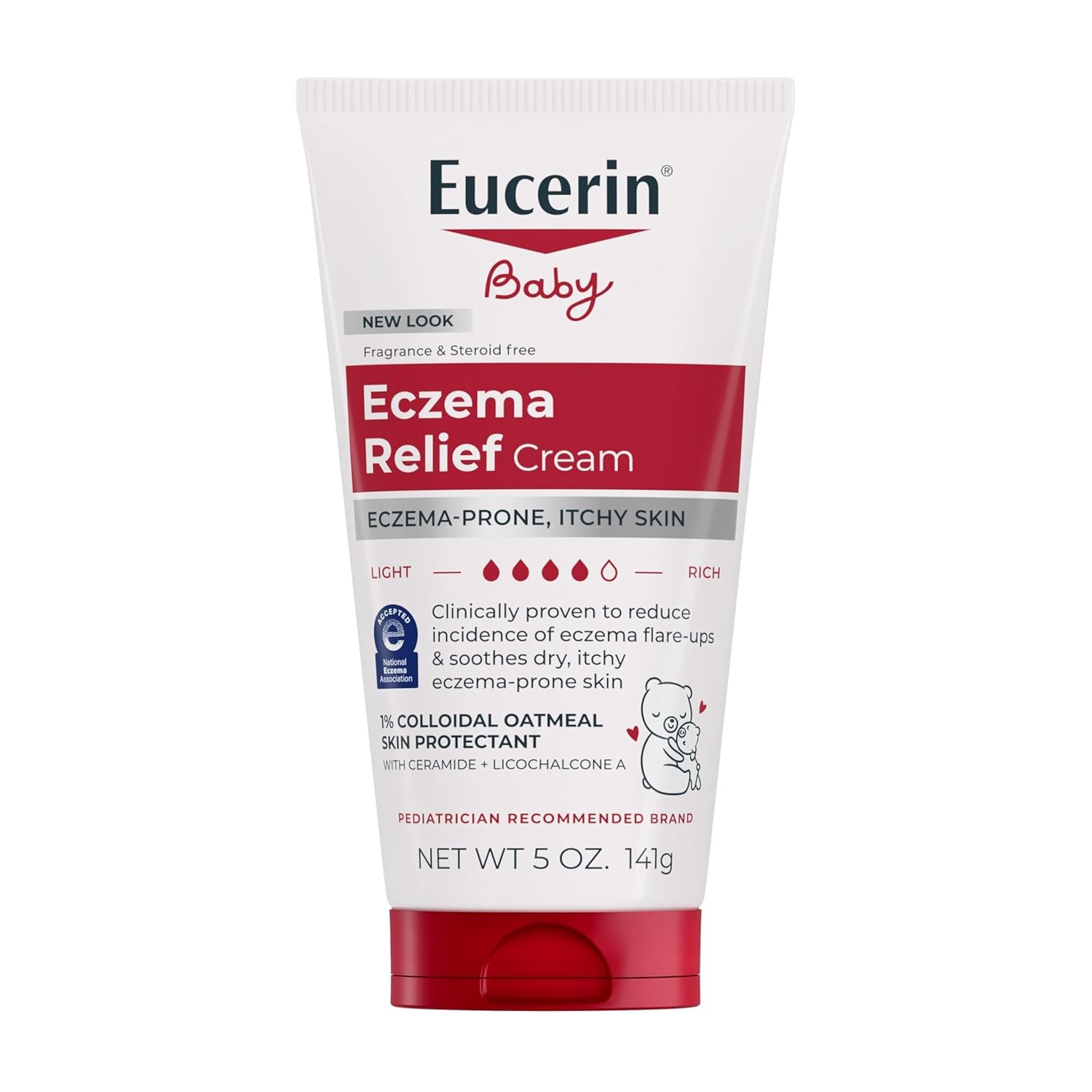 Eucerin Baby Eczema Relief Body Cream, Steroid & Fragrance Free for 3+ Months of