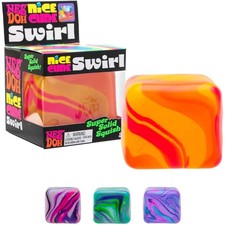 NeeDoh Nice Cube Swirl Solid Squish Assorted PACK OF 4