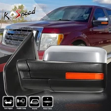 Left Side Powered+Heated+LED Turn Signal Rear View Mirror for 04-14 Ford F-150