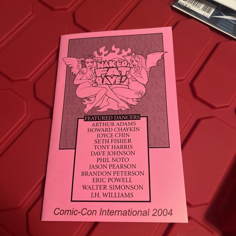 RARE:NAKED FAT RAVE ARTISTS BOOK FOR 2004 COMIC-CON INTERNATIONAL. A. Adams Sig!