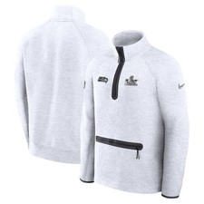 Seattle Seahawks Nike Super Bowl LX Opening Night Tech Fleece Half Zip Size XL