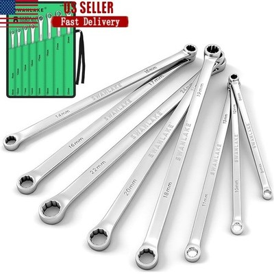 Extra Long Double Box End Wrench Set 12 Point Metric 8-24mm Torque Leverage Tool