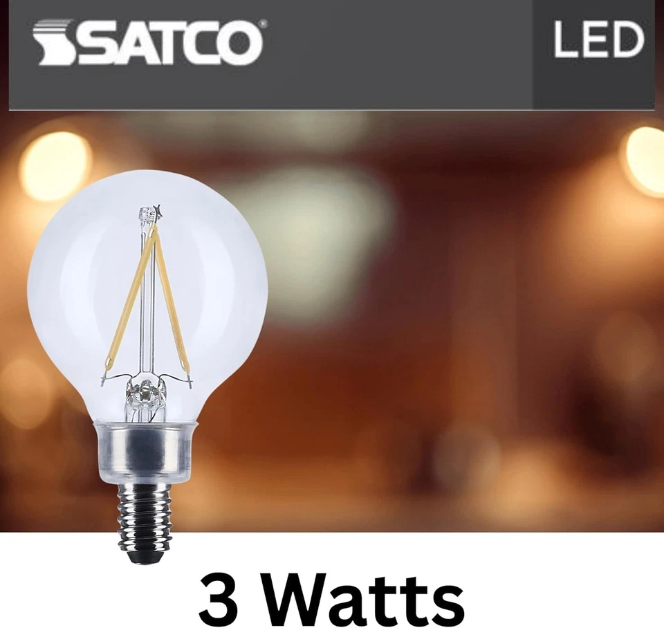 SATCO S12471 - 3 Watt G16.5 LED Light Bulbs - 3000K - 120 Volts (6 Pack) - Image 4 of 4