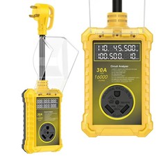 30 Amp RV Surge Protector, 16000J Waterproof Circuit Analyzer, LED Display, Safe