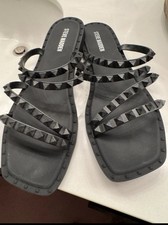 Steve Madden Studded Black Sandals Size 9