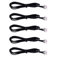5X RJ11 6P4C Telephone Cable Cord ADSL Modem 1 Meters Q2Q84568
