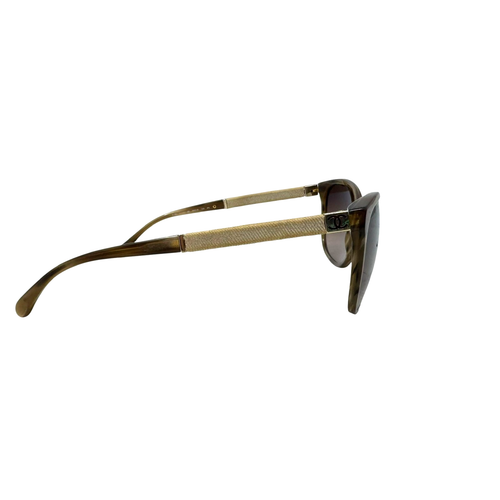 CHANEL Cat Eye Sunglasses Tan Tortoise Gold Denim 5185 C.1108/3B 55-18 135 - Picture 3 of 13