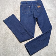 Vintage 80s Wrangler Jeans Mens 34x36 Blue Cowboy Cut Denim 13MWZ Made in USA