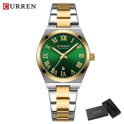 Damen Luxus Armbanduhr Wasserdicht Edelstahl Elegant Quarzuhr Verpackt