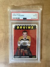 1965-66 TOPPS #31 GERRY CHEEVERS ROOKIE PSA 4 GH01 Boston Bruins RC