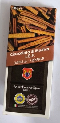 CIOCCOLATO DI MODICA ALLA CANNELLA DOLCERIA RIZZA DAL 1935 100 G