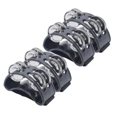 4 Pcs Foot Tambourine, Foot Shaker Percussion Pedal Drum, Steel Jingle Bells
