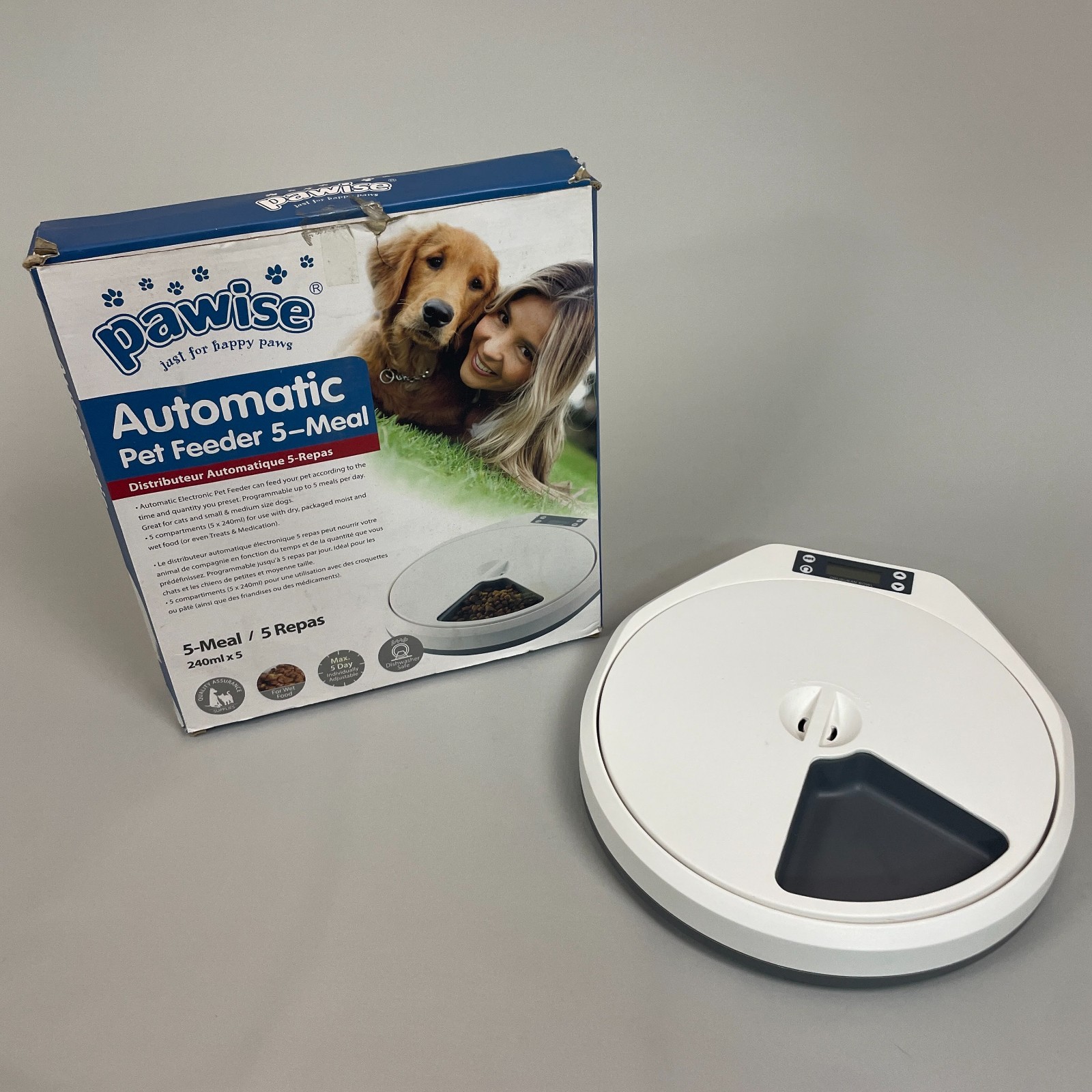 Pawise Automatic 5 Meal Pet Feeder | Boxed | Fully Working | Hardly Used