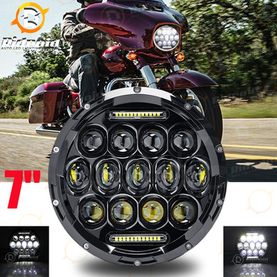 DOT 7''inch LED Headlight DRL High-Low Beam For Harley Street Glide Motorcycle