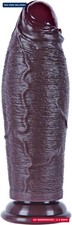 2.8 Inch Diameter Thick Huge XL Dildo, 11.8 Inch Giant Foreskin Realistic Dildo,