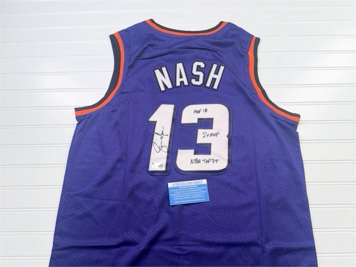 Steve Nash Signed Mitchell & Ness Jersey Phoenix Suns 2x MVP HOF 18 Top 75 COA