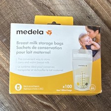 Medela Disposable Leak Proof Breast Milk Storage Bags 6oz/180ml x100 Clear