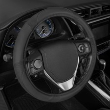 Motor Trend Perforated Microfiber Leather Steering Wheel Cover For Cars Trucks