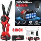 Cordless Chainsaw Wood Tree Cutting Saw Pruning Woodworking Cutter Tool Battery