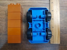 LEGO Duplo Lot Blue Car Base 2 x 6 Five 2x2 Brown Building Bricks B17 