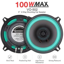 2pcs 5 Inch 2-Way Coaxial Full Range Car HiFi Audio Speaker 100W 4 Ohm Universal