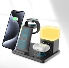 6-in-1 Multifunction Wireless Charger - For Phone , Watches and Earbuds 15w Max
