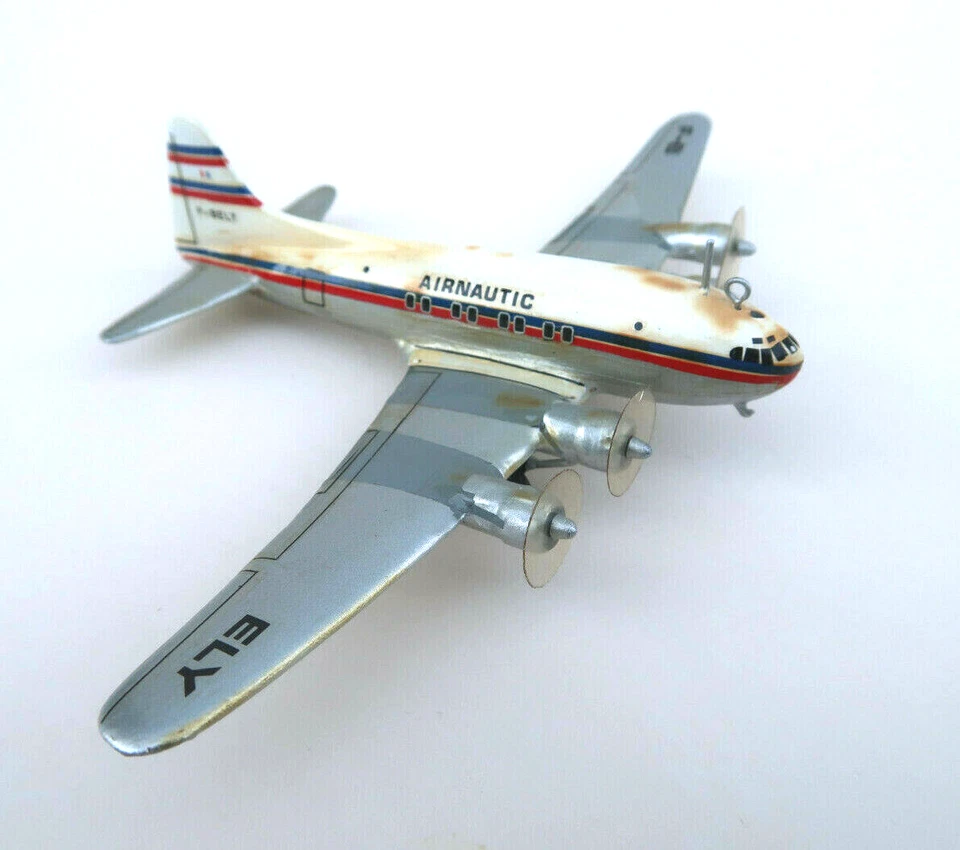 Wiking ? Avion Boeing 307 Stratoliner Airnautic F-BELY 16,5 Cm Bois Wood 1950 - Photo 3/4