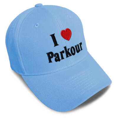 Baseball Cap I (Love) Parkour Red Heart Hobbies Lovers Dad Hats for Men & Women