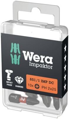 851/1 IMP DC PH DIY Impaktor PH Bits, PH 3 x 25 mm, 10-teilig