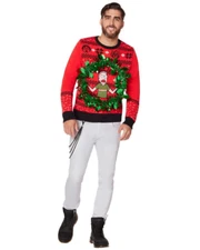 Rick and Morty Light-Up Leg Lamp Ugly Christmas Sweater NEW ADULT SIZE LARGE