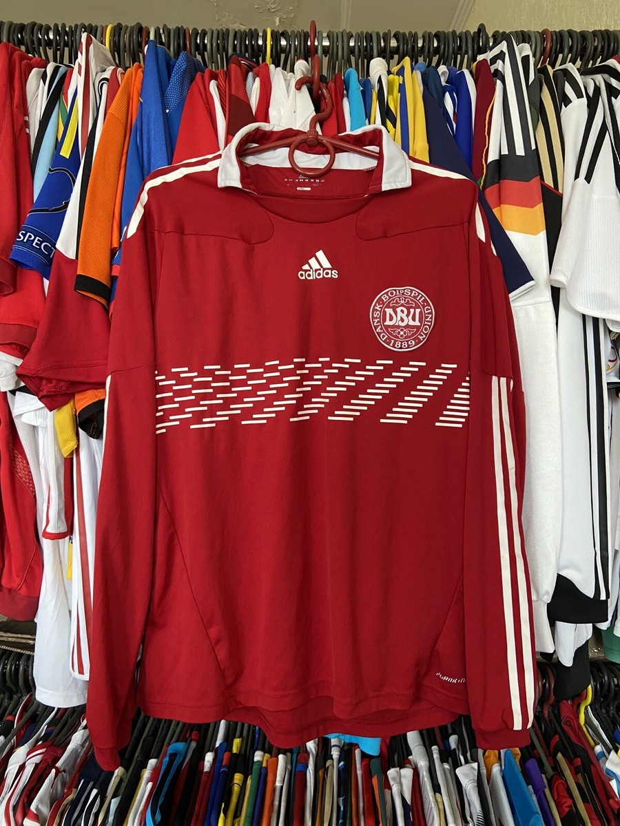DENMARK 2009 2010 HOME SHIRT JERSEY LONG SLEEVE ADIDAS P47097 sz L
