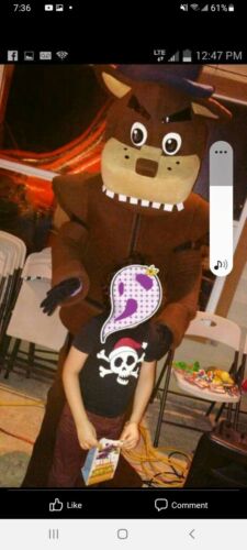 Brown bear pizza halloween  mascot costume - image 1