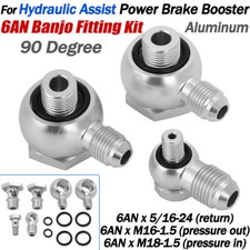 6AN Banjo Fitting Adapter For Hydro Boost Hydraulic Power Brake Assist Fuel Line
