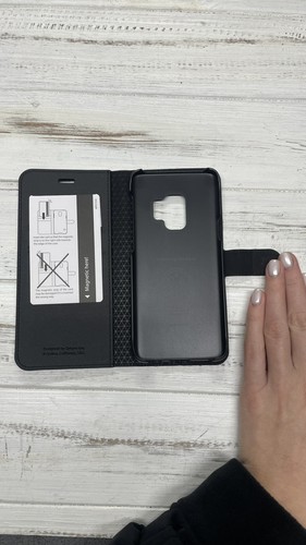 Spigen Case Wallet S Black For Samsung Galaxy S9 - Picture 4 of 5