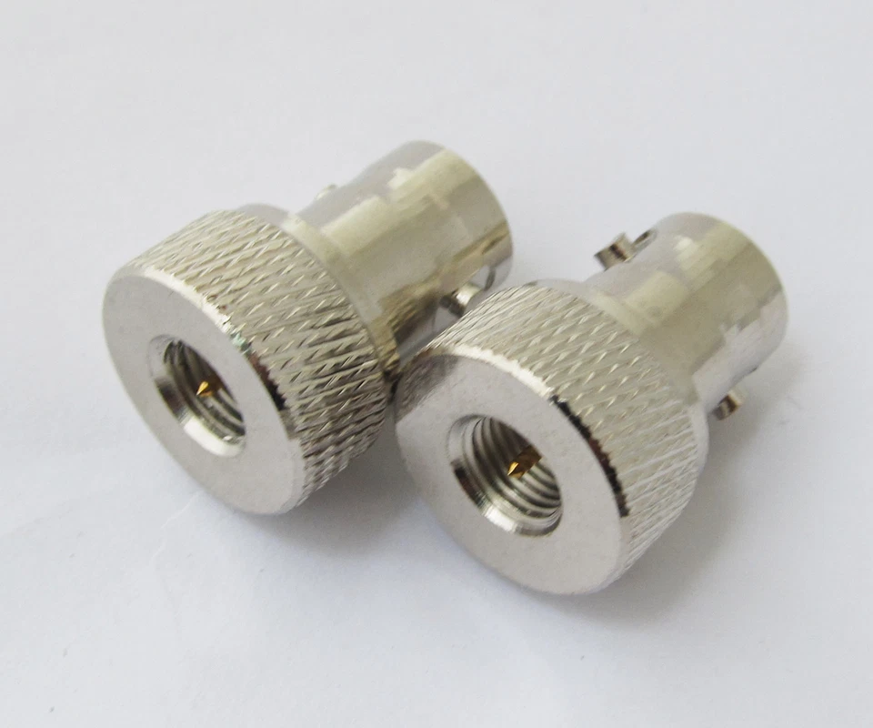 100x BNC Female Jack to SMA Male Disc RF Coaxial Connector Adapter Nickel Plated - Image 3 of 4