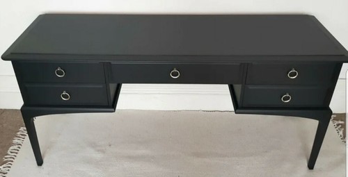 Stag Minstrel painted black mahogany dressing table, mid century desk, sideboard - Picture 3 of 9