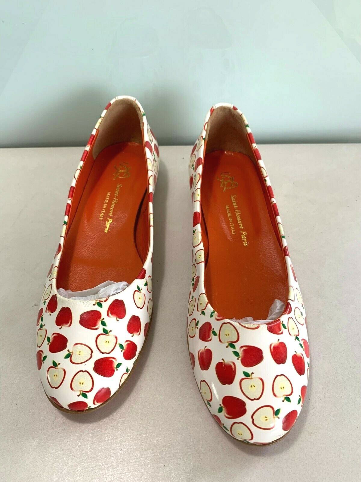 St. HONORE PARIS Women's Size 5 ALL Leather Ballerina Flat Heel Shoes