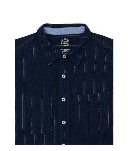 Wonder Nation Boys Short Sleeve Button-up Shirt Dark Blue Size S (6-7) NEW - Picture 2 of 3