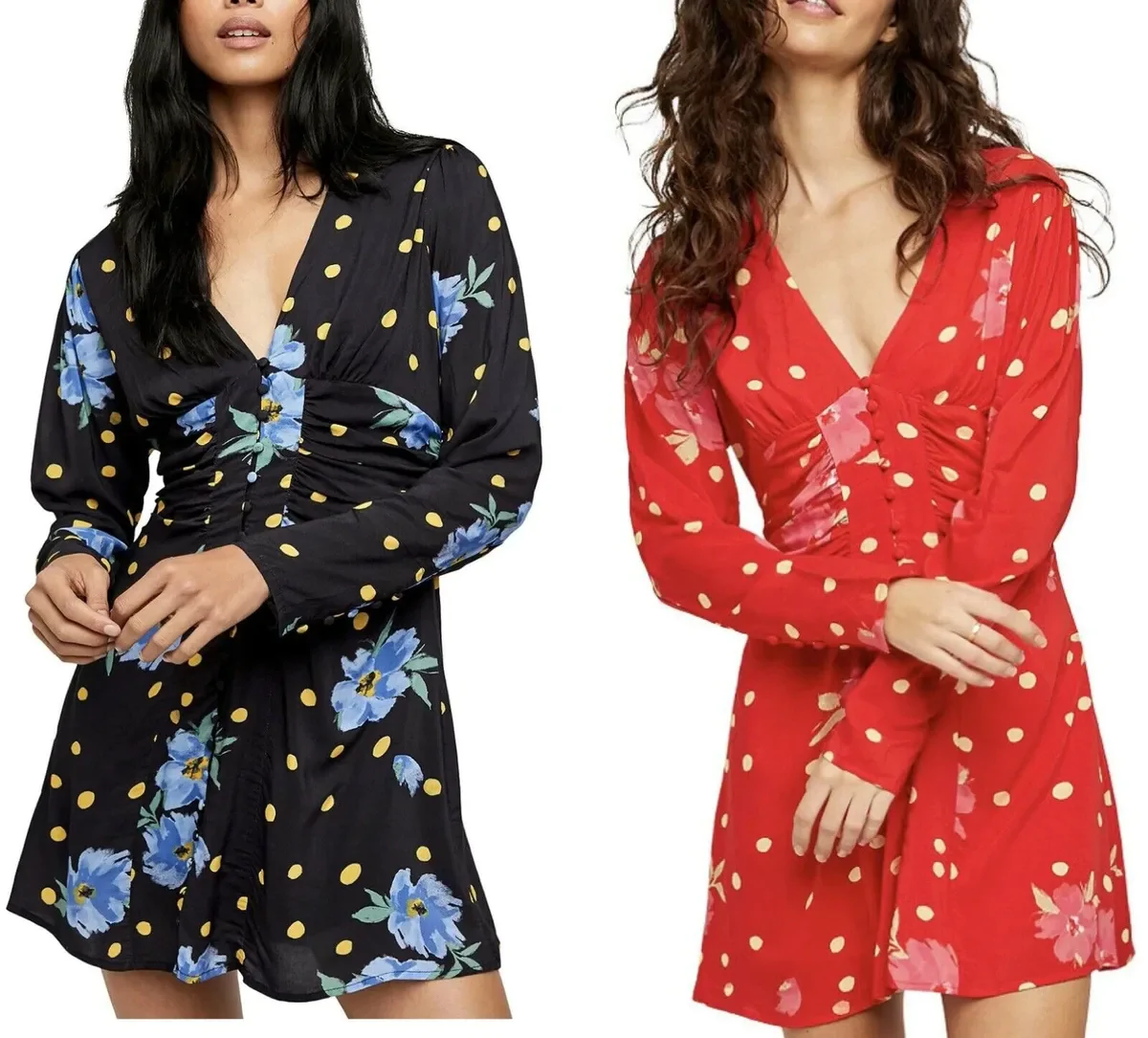 knee length dresses for ladies Free People Midnight Magic Mini Dress Red Dahlia / S main image 0