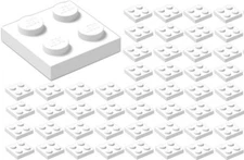 ☀️50x Lego 2x2 WHITE Plates Base SNOW ICE Star Wars Piece Bulk Lot #3022