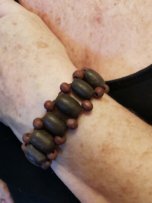 7,5 Zoll Holz Damen Perlen Armbänder Herren Jungen Perlen Surfer Halterung Strand Armband