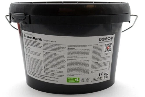 Stone-Optik Effektlasur Sandstein 1 l mit Effektzusatz und Roller - Bild 3 von 9