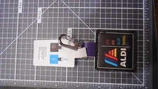 ALDI Gear  2024 Quarter Holder Keeper Keychain Square/Aldi Trademark
