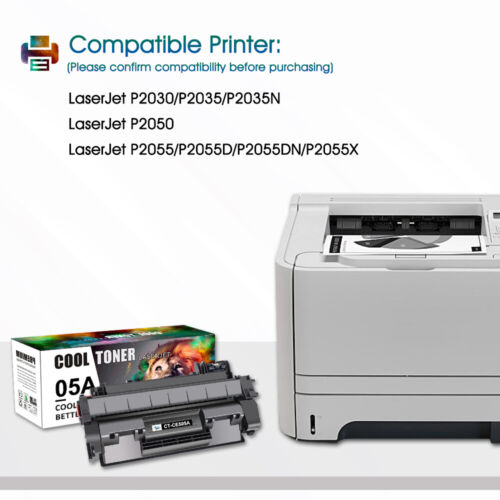 CE505A BLK Toner Cartridge Compatible with HP 05A LaserJet P2035 P2055DN P2035N - Picture 3 of 14