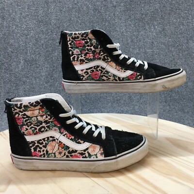 Vans Off The Wall Shoes Juniors 5.5 Hi-Top Sneakers Black Lace Up Comfort 507698