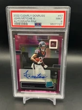 2022 Clearly Donruss #67 John Metchie III - Pink Auto 08/10 PSA 9
