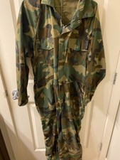 Green camouflage jump suit - men's medium- used with wear